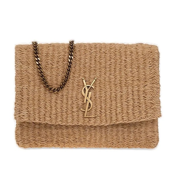 Saint Laurent Handbags - ‼️ONE LEFT! New Saint Laurent Kate Medium Raffia Shoulder Bag